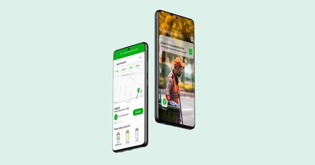 Applikáció UI design hulladékgyűjtés